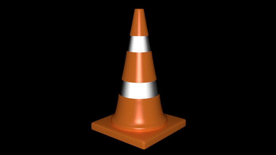 Traffic cone with real reflective material preview image 1